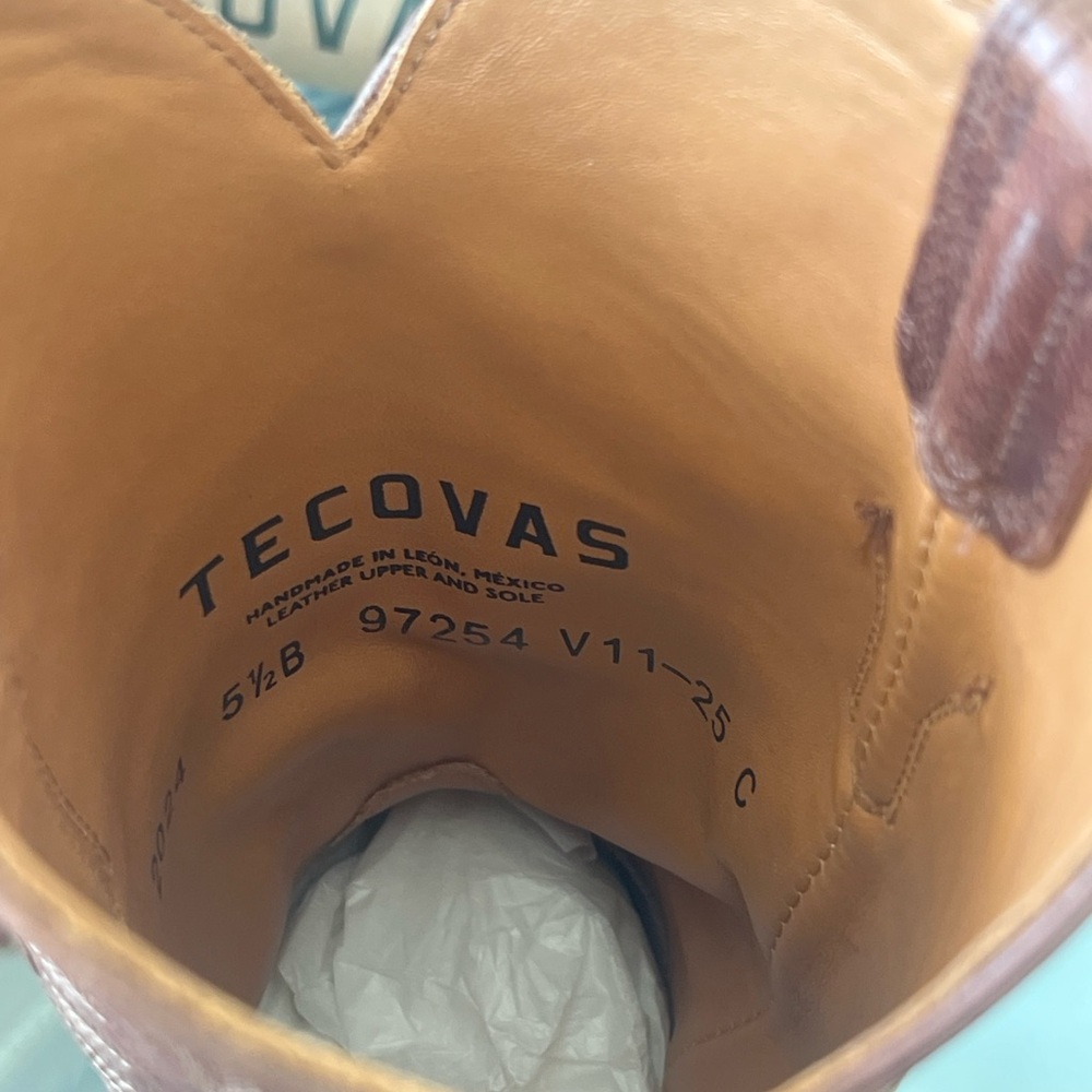Tecovas The Jamie Cowgirl Boots Scotch Goat Leather 5.5 - Picture 7 of 8